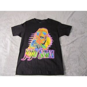 JoJo Siwa Karma Graphic T-Shirt Black Neon Portrait Short Sleeve Small